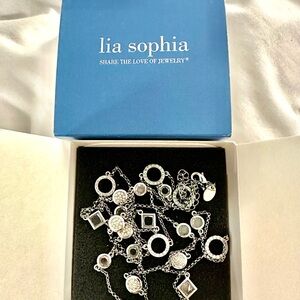 Lia Sophia Silver Charm Necklace